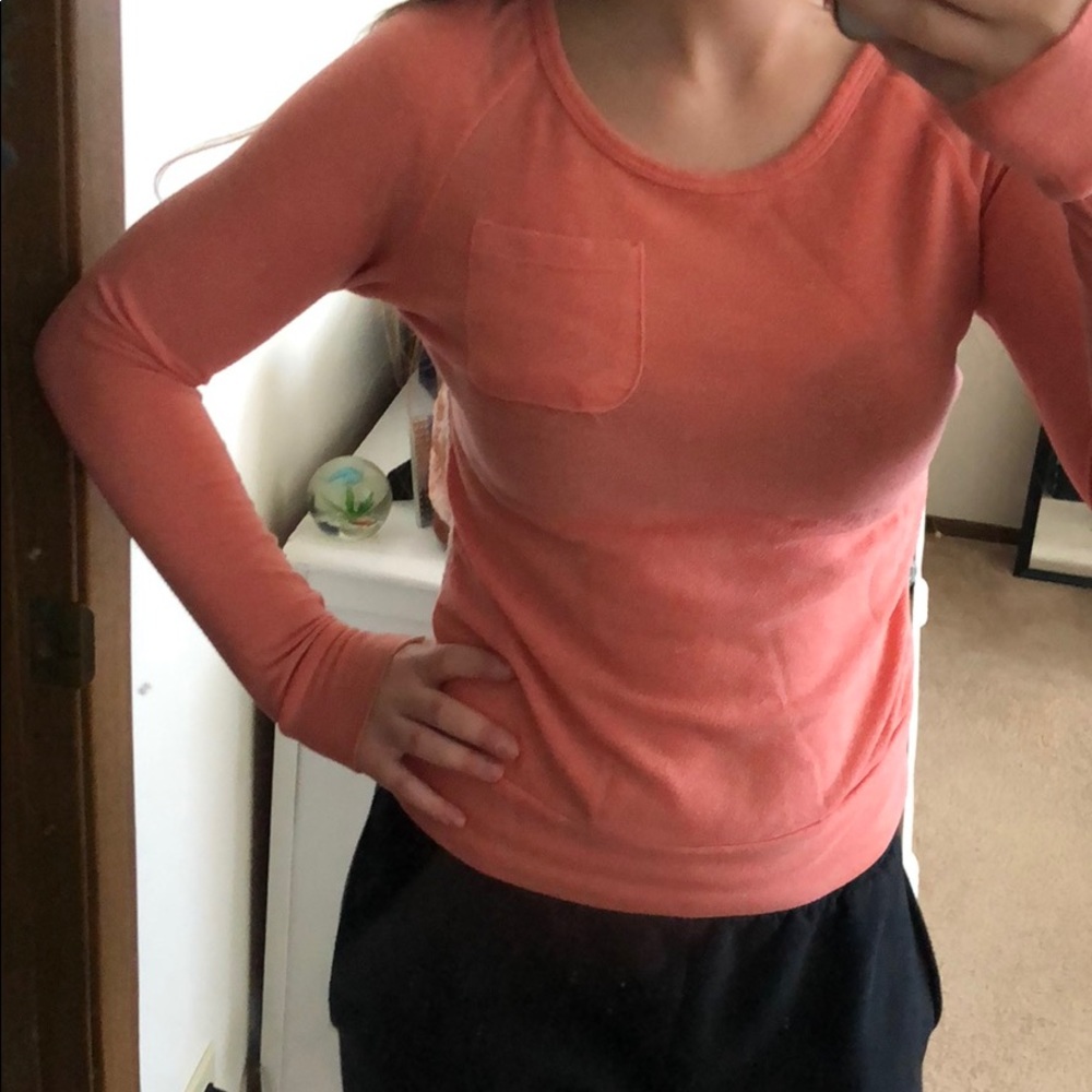 Cute Knit Top with Pocket and Lace Back